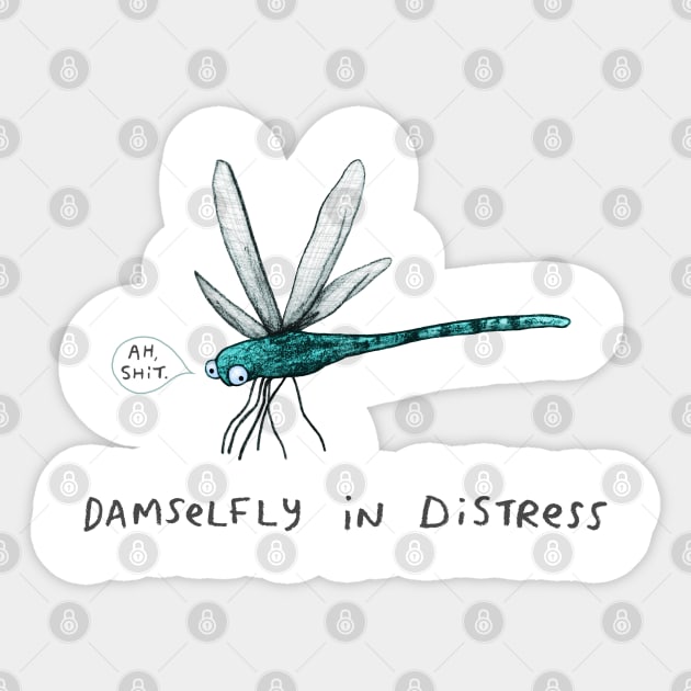 Damselfly in Distress Sticker by Sophie Corrigan